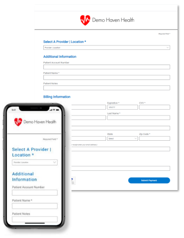 Sample Balance Collect pages on a smartphone and webpage.