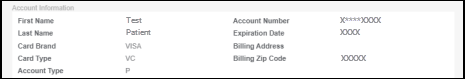 The Account Information section of Transaction Details.