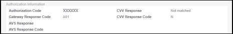 The Authorization Information section of Transaction Details.