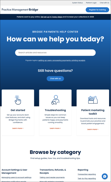 The new and enhanced Help Center.